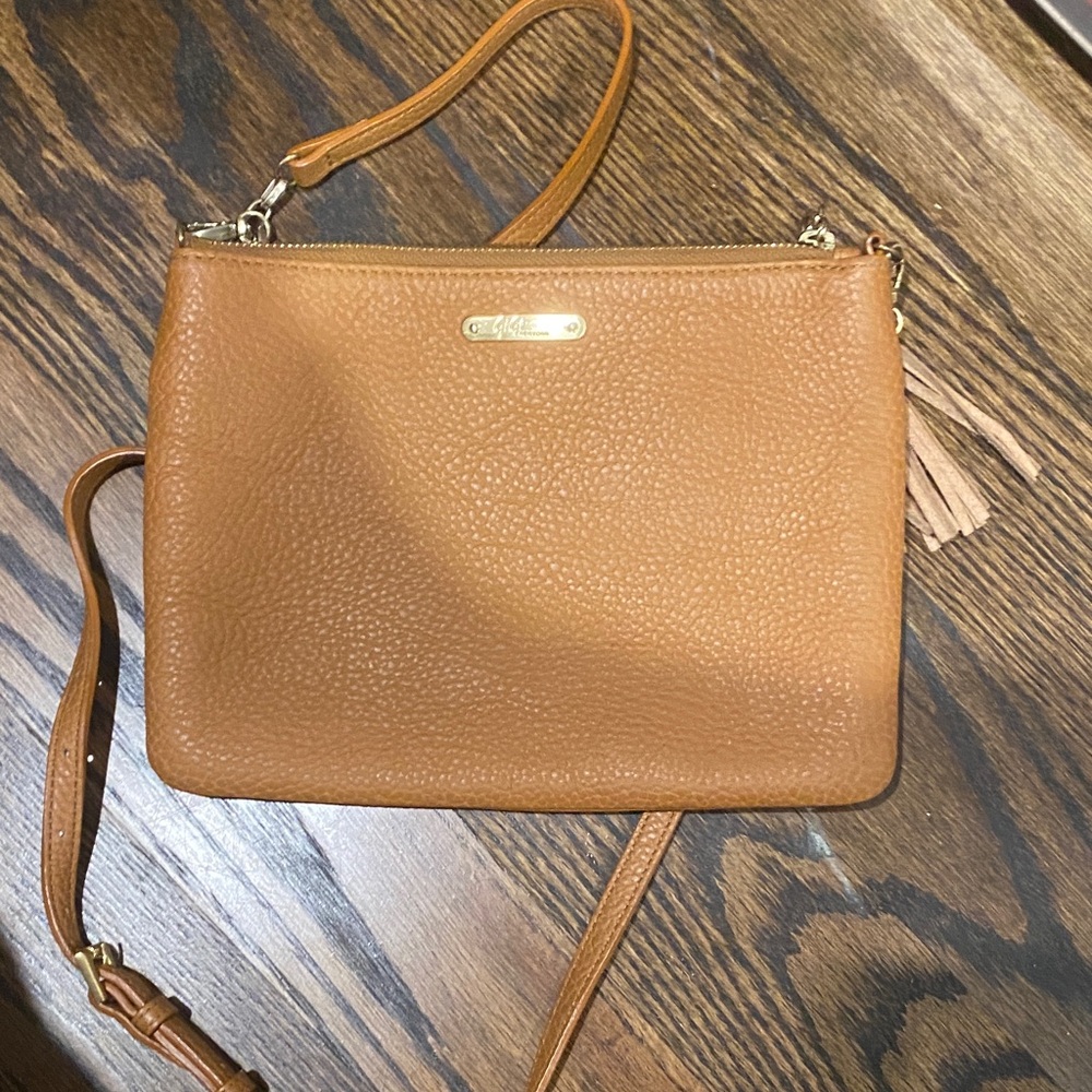 GiGi C Tan Leather Crossbody Bag